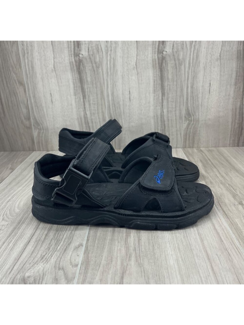 Acsics Sandals Mens 9 Black Outdoor Waterproof Shoes